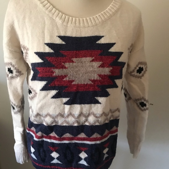 American eagle outfitters sweater abstract multicolor wool blend size M - Picture 6 of 13